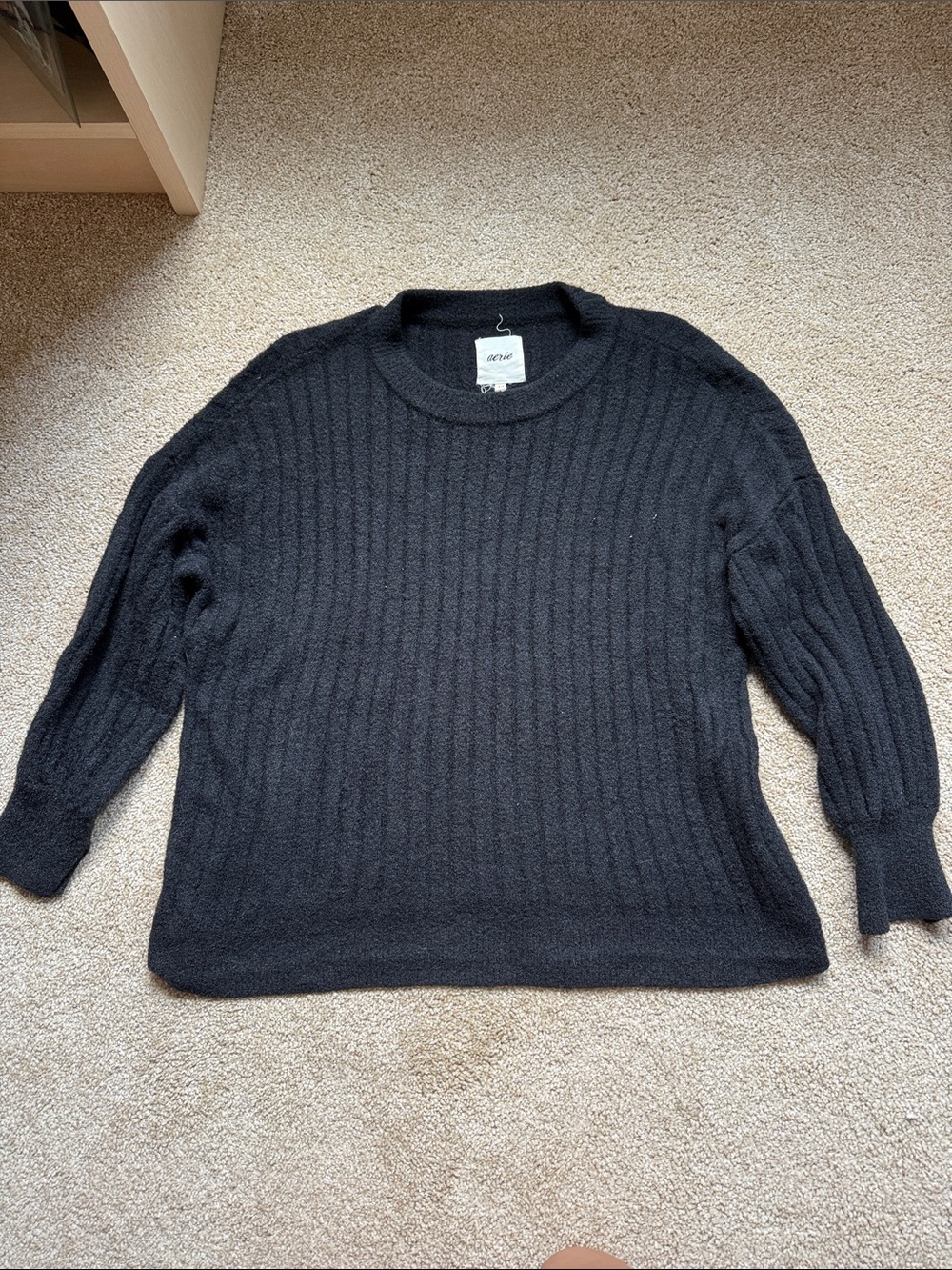 Aerie Black Crewneck Sweater